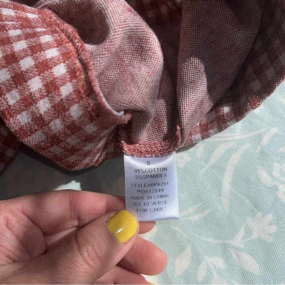 BaeVely Orange/Brown Plaid Flare pants size small - Picture 5 of 8